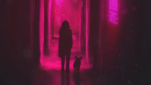 Walking, Artist, Artwork, Digital Art, Neon, Artstation, 4K wallpaper