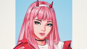 Darling In The Franxx, Zero Two Darling In The Franxx, Anime Girl, Anime, Artist, Artwork, Digital Art, Artstation, 4K wallpaper
