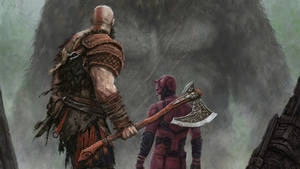 Daredevil, Kratos, King Kong, Artist, Artwork, Digital Art, Artstation, 4K wallpaper
