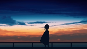 Anime Girl, Anime, Artist, Artwork, Digital Art, Alone, 4K wallpaper