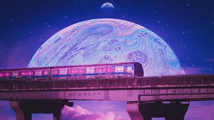 Train, Outrun, Synthwave, Artist, Artwork, Digital Art, 4K wallpaper