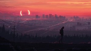 Alone, Walking, Artist, Artwork, Digital Art, Artstation, 4K wallpaper