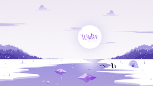 Winter, Illustration, River, Penguins, Igloo, Snowy, Landscape, 4K wallpaper