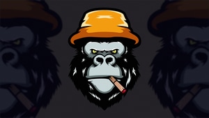 Gorilla, Minimalism, Minimalist, Artist, Artwork, Digital Art, Deviantart, 4K wallpaper