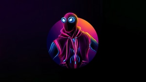 Spiderman, Superheroes, Artist, Artwork, Digital Art, Neon, 4K wallpaper