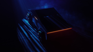Tesla Cybertruck, Dark, Light, CGI, 4K wallpaper