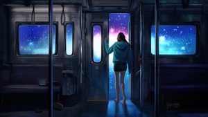 Train, Alone, Artist, Artwork, Digital Art, Artstation, 4K wallpaper