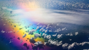 Rainbow, Clouds, Nature, Colorful, 4K wallpaper