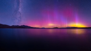 Aurora, Northern Lights, Stars, Sky, Nature, 4K wallpaper