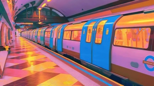Train, Artist, Artwork, Digital Art, 4K wallpaper