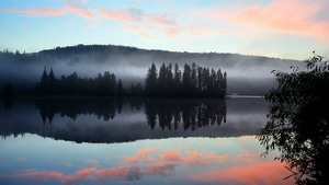 Lake, Reflection, Mountains, Nature, 4K wallpaper