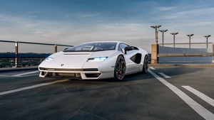 Lamborghini Countach LPI 800-4, Hybrid Supercar, White cars, 4K wallpaper