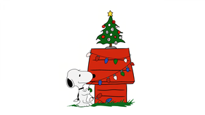 Snoopy, Christmas decoration, Peanuts, Cartoon, December, 4K wallpaper
