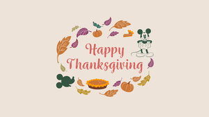 Happy Thanksgiving, Disney, Mickey Mouse, 4K wallpaper