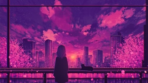 Anime Girl, Anime, Alone, Artist, Artwork, Digital Art, Pixiv, 4K wallpaper