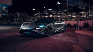 McLaren 765LT, Night illumination, Urban, Sports cars, Night photography, Night City, Dark Mode, 4K wallpaper