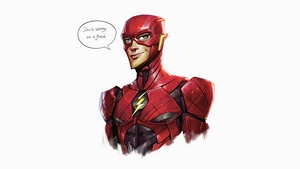 Flash, Superheroes, Minimalism, Minimalist, Artist, Artwork, Digital Art, Artstation, 4K wallpaper