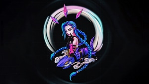Jinx League Of Legends, League Of Legends, Games, Dark, Black, Minimalism, Minimalist, Artstation, 4K wallpaper