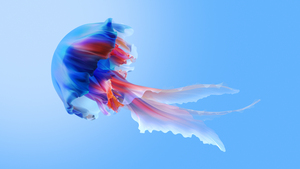 Jellyfish, Blue aesthetic, Xiaomi TV, Stock, Colorful, 4K wallpaper