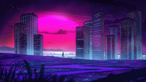 Synthwave, Retrowave, Artist, Artwork, Digital Art, 4K wallpaper