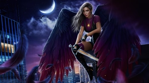 Angel, Artist, Artwork, Digital Art, Artstation, Wings, 4K wallpaper