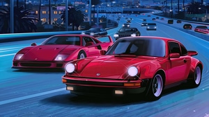 Porsche 911, Porsche, Cars, Retrowave, Retro, Artist, Artwork, Digital Art, 4K wallpaper