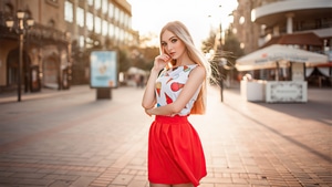 Blonde, Girls, Model, 4K wallpaper