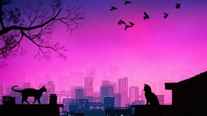Cats, Synthwave, Artist, Artwork, Digital Art, 4K wallpaper