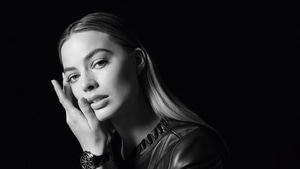 Margot Robbie, Celebrities, Girls, Photoshoot, Dark, Monochrome, Black And White, 4K wallpaper