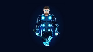 Thor, Minimalism, Minimalist, Artist, Artwork, Digital Art, Behance, 4K wallpaper
