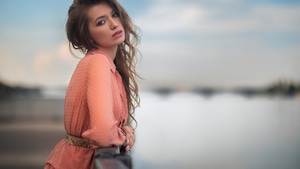 Brunette, Girls, Model, 4K wallpaper