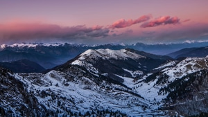 Snow, Mountains, Nature, 4K wallpaper