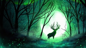 Reindeer, Forest, Artist, Artwork, Digital Art, Deviantart, 4K wallpaper