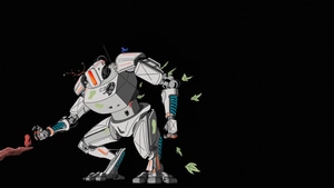 Robot, Dark, Black, Artist, Artwork, Digital Art, 4K wallpaper