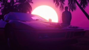 Synthwave, Retrowave, Artist, Artwork, Digital Art, 4K wallpaper