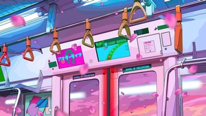 Train, Pink, Artist, Artwork, Digital Art, 4K wallpaper