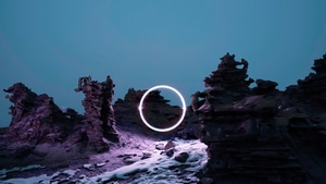 Rocks, Snow, Photography, 4K wallpaper