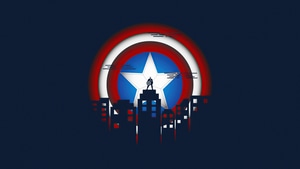 Captain America, Superheroes, Minimalism, Minimalist, Illustration, Artist, Artwork, Digital Art, Behance, 4K wallpaper