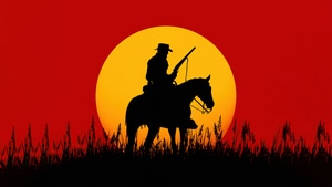 Red Dead Redemption 2, Games, 2021 Games, Silhouette, Artist, Artwork, Digital Art, 4K wallpaper