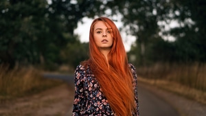 Redhead, Girls, Model, 4K wallpaper