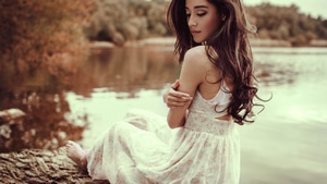 White Dress, Girls, Model, 4K wallpaper