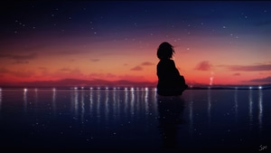 Alone, Silhouette, Artist, Artwork, Digital Art, 4K wallpaper