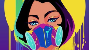 Mask, Artist, Artwork, Digital Art, Colorful, 4K wallpaper