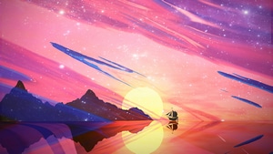 Boat, Sunset, Artist, Artwork, Digital Art, Minimalism, Minimalist, Deviantart, 4K wallpaper