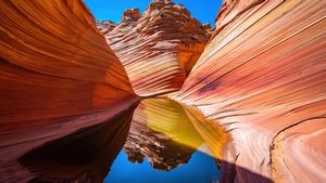 Canyon, Nature, Reflection, 4K wallpaper