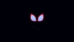 Miles Morales, Minimalist, AMOLED, Black background, Simple, 4K wallpaper