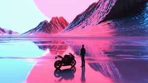 Biker, Artist, Artwork, Digital Art, 4K wallpaper