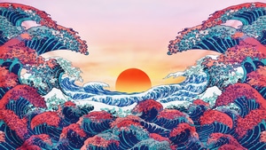 Sunrise, Artist, Artwork, Digital Art, 4K wallpaper