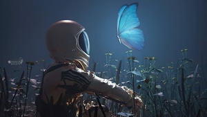 Astronaut, Butterfly, Artist, Artwork, Digital Art, 4K wallpaper