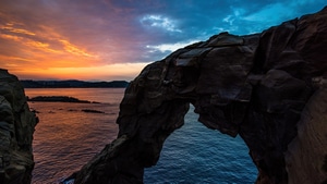 Clouds, Ocean, Rocks, Nature, 4K wallpaper